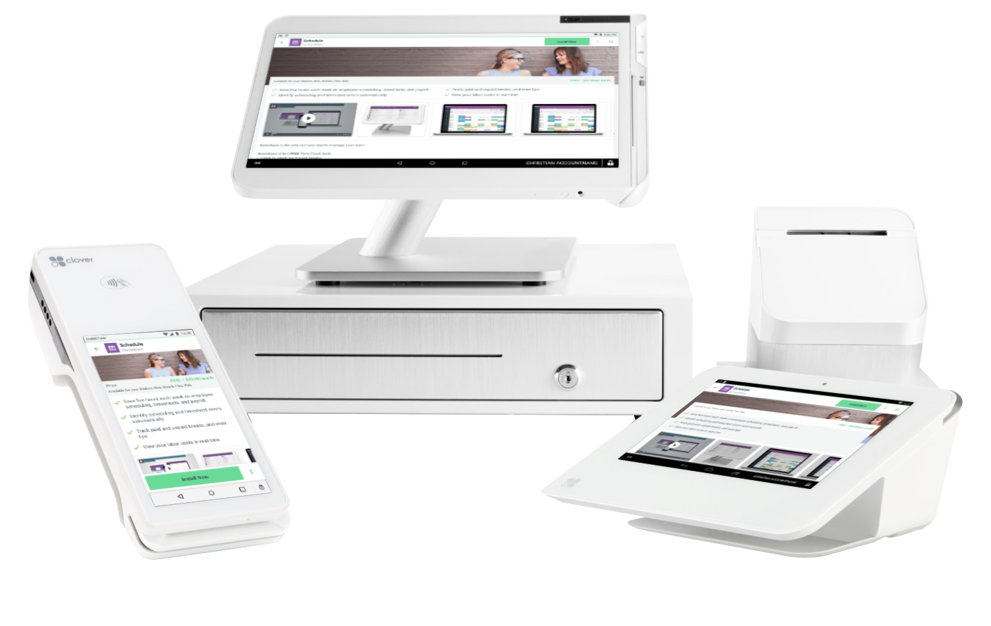 Iridescent ripples of a bright blue and pink liquid