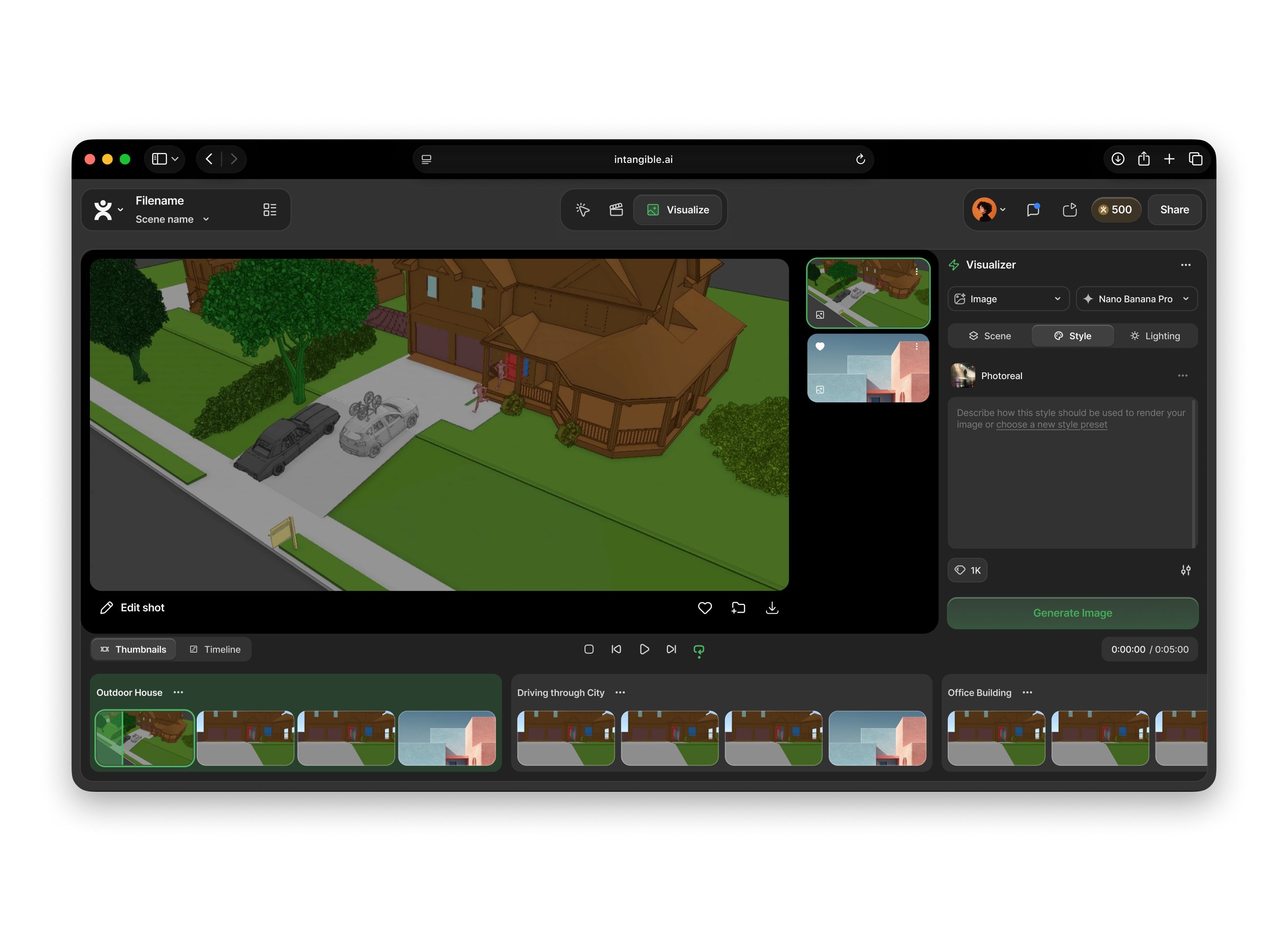 Browser showing the Style & Lighting Presets interface